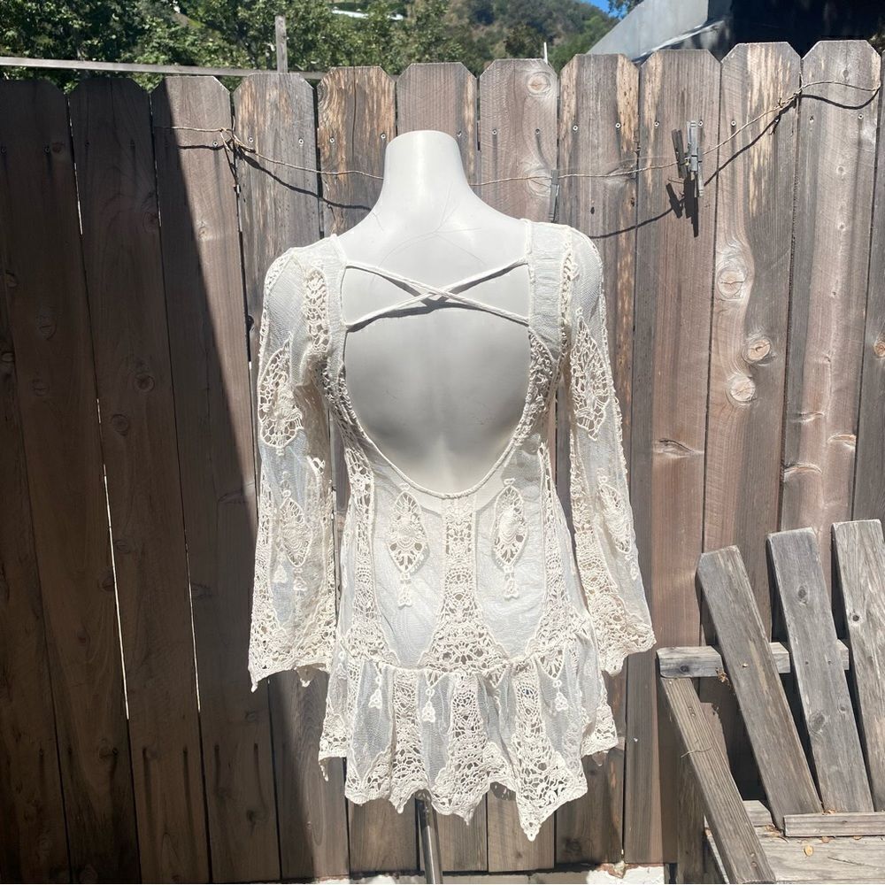 Jen's Pirate Booty Mandolin Backless Mini Dress in Lace size small - Picture 13 of 16